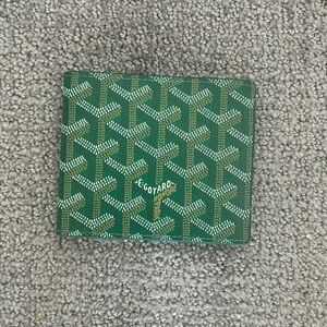 Goyard Green and White Chevron Laptop Sleeve